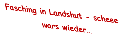 Fasching in Landshut - scheee wars wieder